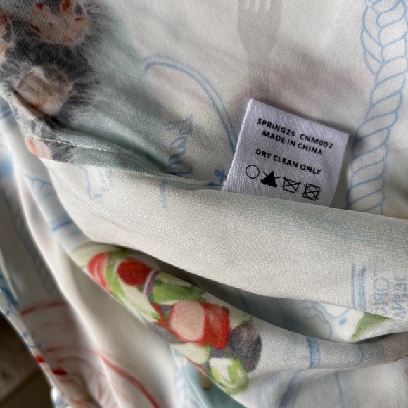 Lingua Franca  Lampi Graphic Silk Shirt - Picture 7 of 11